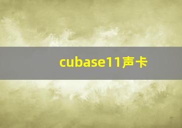 cubase11声卡