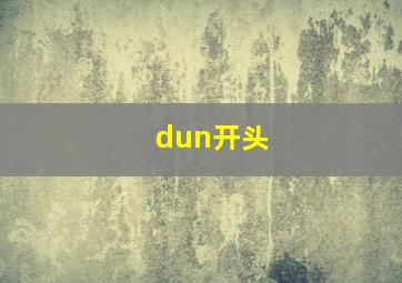 dun开头