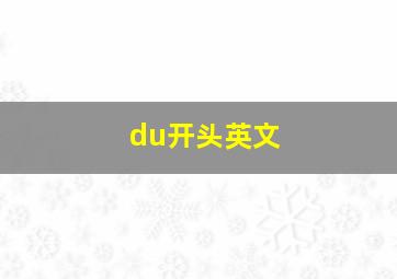 du开头英文