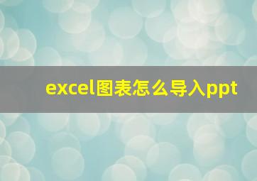 excel图表怎么导入ppt