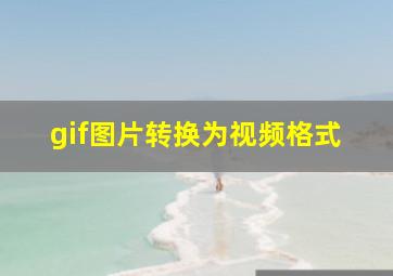 gif图片转换为视频格式