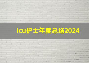 icu护士年度总结2024