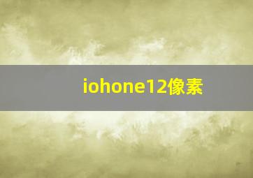 iohone12像素