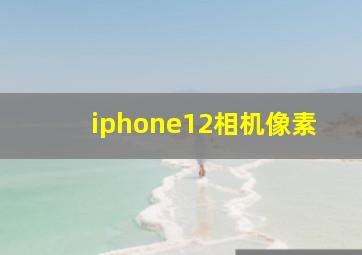 iphone12相机像素