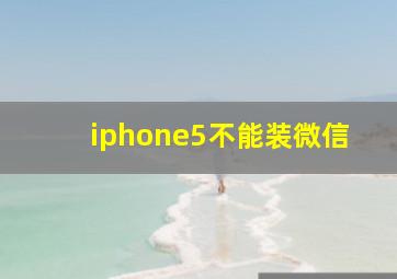 iphone5不能装微信