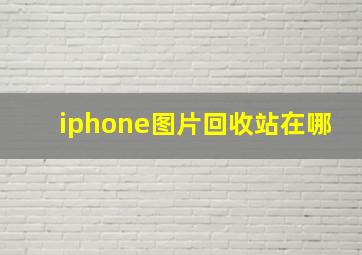 iphone图片回收站在哪