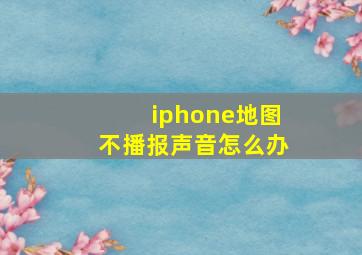 iphone地图不播报声音怎么办