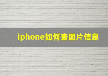 iphone如何查图片信息