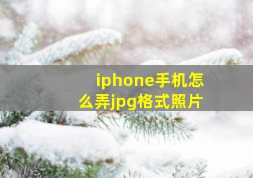 iphone手机怎么弄jpg格式照片