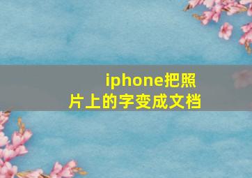 iphone把照片上的字变成文档