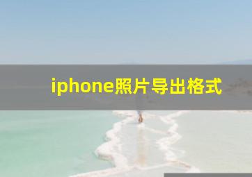 iphone照片导出格式