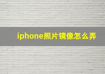 iphone照片镜像怎么弄