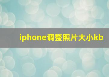 iphone调整照片大小kb