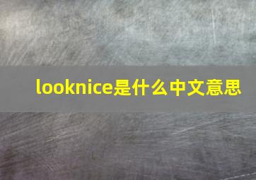 looknice是什么中文意思