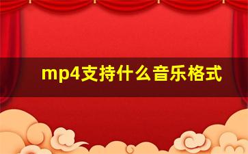 mp4支持什么音乐格式