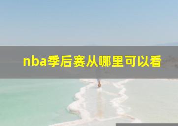 nba季后赛从哪里可以看