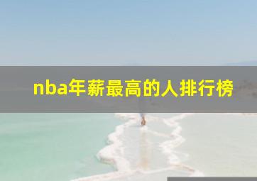 nba年薪最高的人排行榜