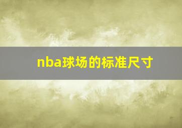 nba球场的标准尺寸