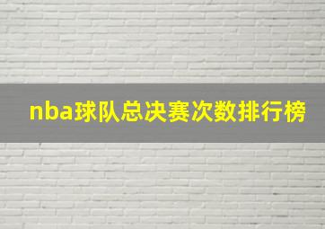 nba球队总决赛次数排行榜