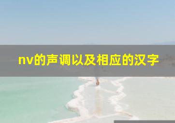 nv的声调以及相应的汉字