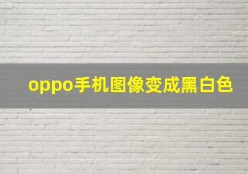 oppo手机图像变成黑白色