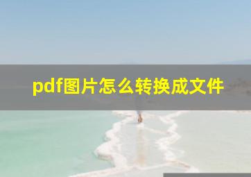 pdf图片怎么转换成文件