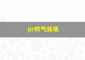 pr帅气转场