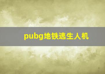 pubg地铁逃生人机