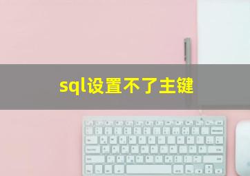 sql设置不了主键