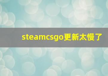 steamcsgo更新太慢了