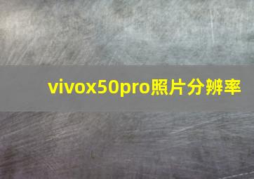 vivox50pro照片分辨率