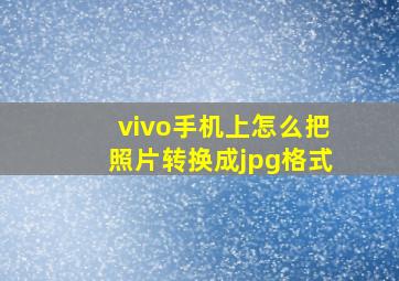 vivo手机上怎么把照片转换成jpg格式