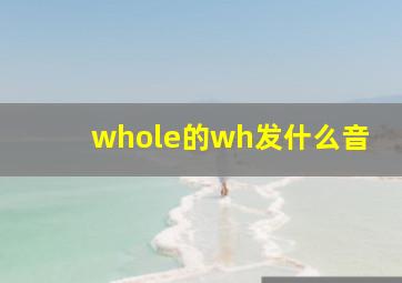 whole的wh发什么音