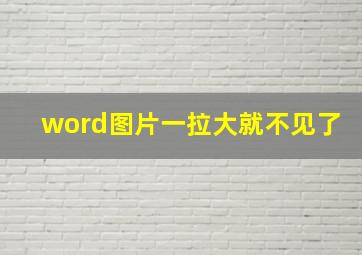 word图片一拉大就不见了