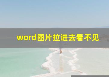 word图片拉进去看不见