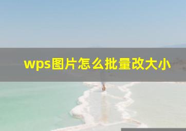 wps图片怎么批量改大小