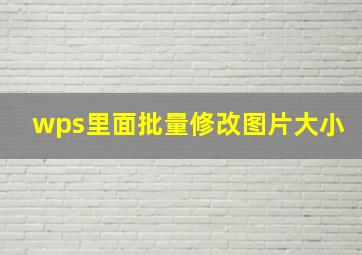 wps里面批量修改图片大小