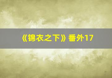 《锦衣之下》番外17