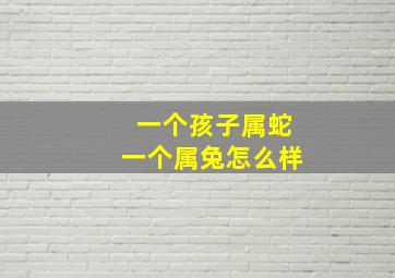 一个孩子属蛇一个属兔怎么样