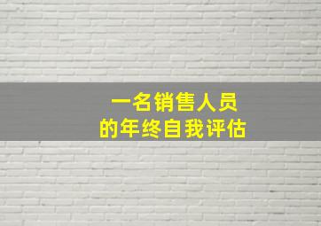 一名销售人员的年终自我评估