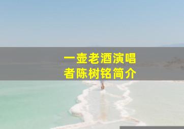 一壶老酒演唱者陈树铭简介