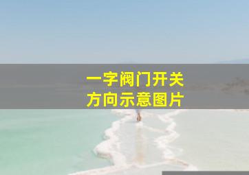 一字阀门开关方向示意图片