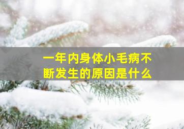 一年内身体小毛病不断发生的原因是什么