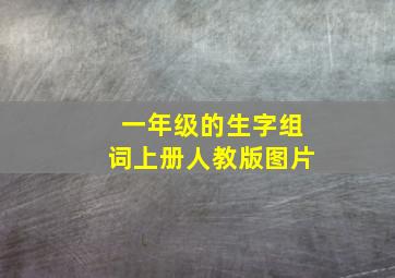 一年级的生字组词上册人教版图片