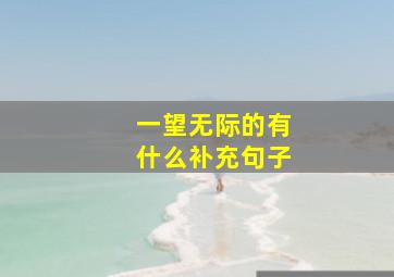 一望无际的有什么补充句子