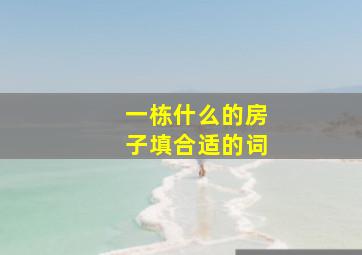 一栋什么的房子填合适的词