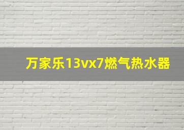 万家乐13vx7燃气热水器