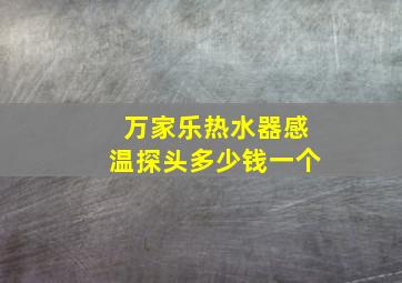 万家乐热水器感温探头多少钱一个