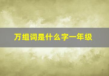 万组词是什么字一年级