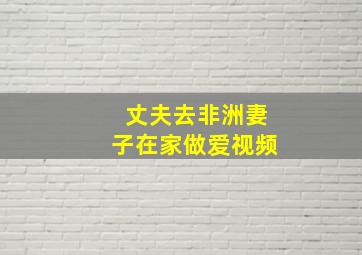 丈夫去非洲妻子在家做爱视频